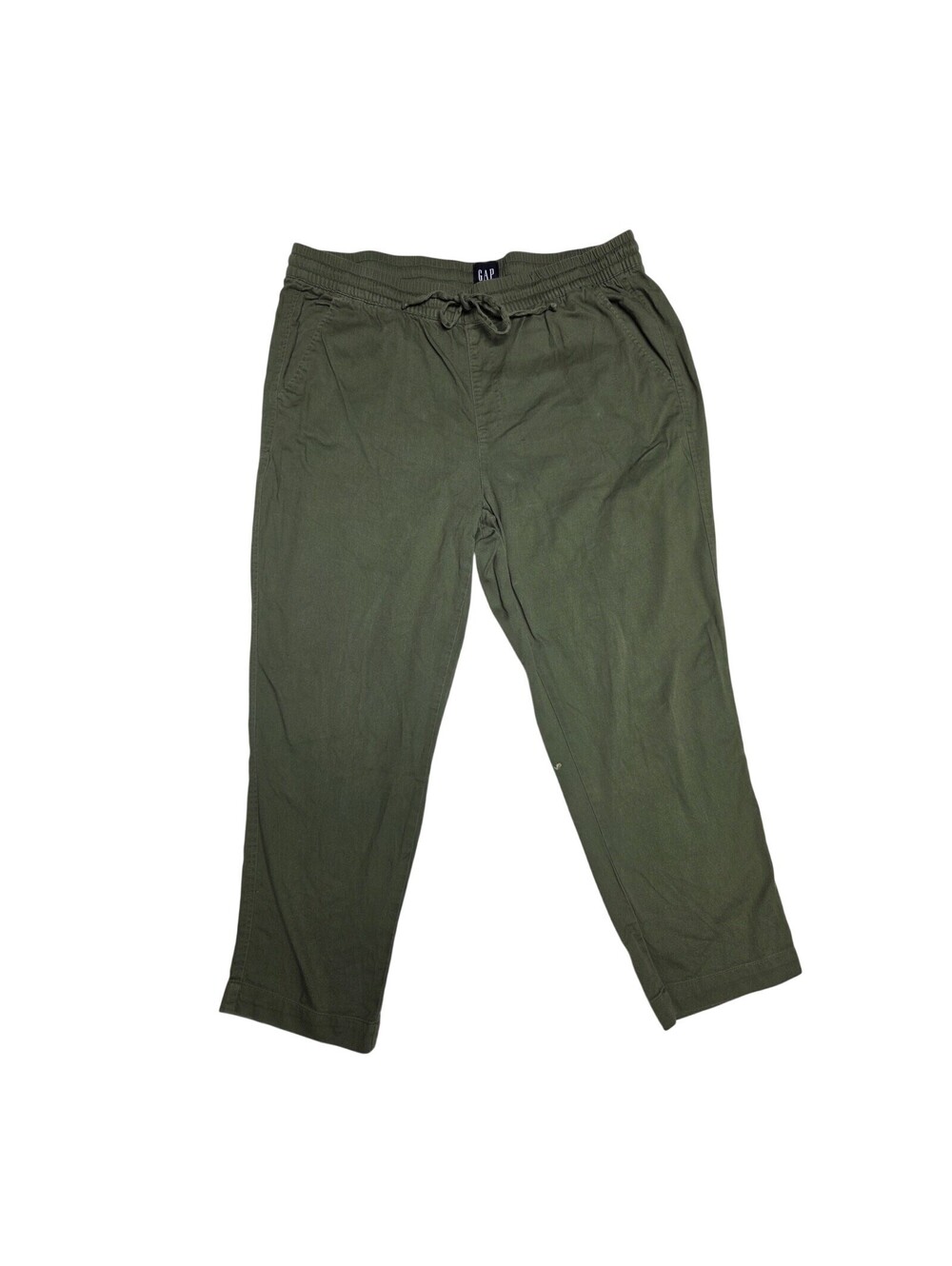 Gap Olive Green Cotton Blend Pull-On Casual Pants Trousers Women Size Large
